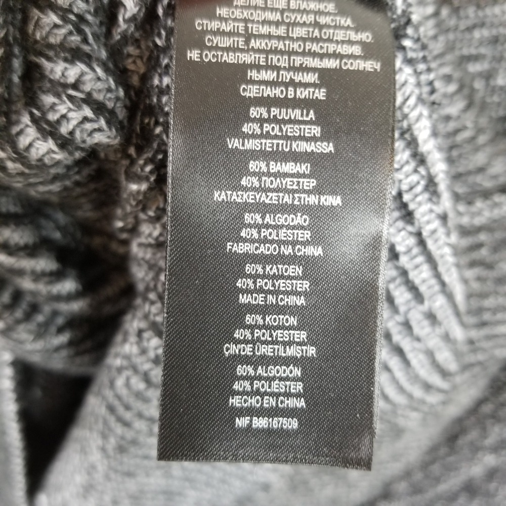 Ted‎ Baker London Mens Charcoal Gray Textured Knit Crew Neck Sweater Size 7 XXL - Picture 5 of 8